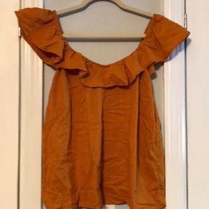 Old Navy, rustic orange off the shoulder top